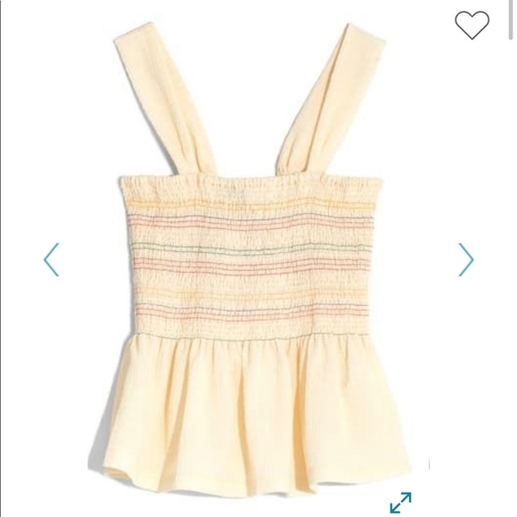 Madewell Tops - ✨Madewell texture&thread rainbow smocked tank